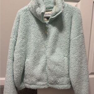 This Feels Serious Light Blue Sherpa Jacket